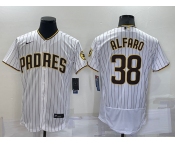 Men's San Diego Padres #38 Jorge Alfaro White Stitched MLB Flex Base Nike Jersey