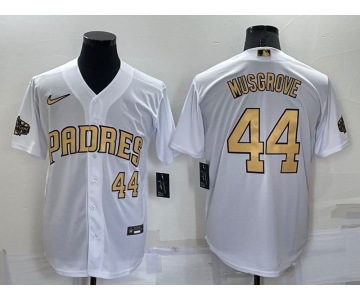 Men's San Diego Padres #44 Joe Musgrove Number White 2022 All Star Stitched Cool Base Nike Jersey