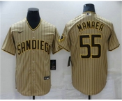 Men's San Diego Padres #55 Sean Manaea Brown Team Logo Stitched MLB Cool Base Nike Jersey