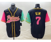 Men's San Diego Padres #7 Ha Seong Kim Black NEW 2023 City Connect Cool Base Stitched Jerseys