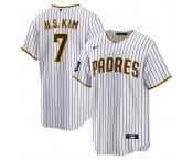 Men's San Diego Padres #7 Ha Seong Kim White Stitched MLB Cool Base Nike White Jersey