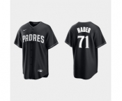 Mens San Diego Padres #71 Josh Hader Nike Black White Collection Jersey