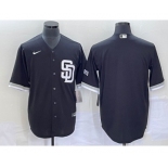 Men's San Diego Padres Blank Black Cool Base Stitched Baseball Jersey