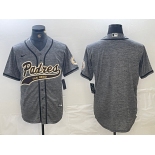 Men's San Diego Padres Blank Grey Gridiron Cool Base Stitched Baseball Jersey