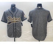 Men's San Diego Padres Blank Grey Gridiron Cool Base Stitched Baseball Jersey