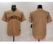 Men's San Diego Padres Blank Tan Cool Base Stitched Jersey