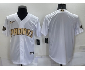 Men's San Diego Padres Blank White 2022 All Star Stitched Cool Base Nike Jersey