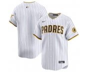 Men's San Diego Padres Blank White 2024 Home Limited Stitched Baseball Jersey