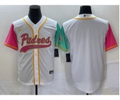 Men's San Diego Padres Blank White NEW 2023 City Connect Cool Base Stitched Jersey