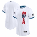 Men's Miami Marlins Blank Nike White 2021 MLB All-Star Authentic Jersey