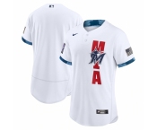 Men's Miami Marlins Blank Nike White 2021 MLB All-Star Authentic Jersey