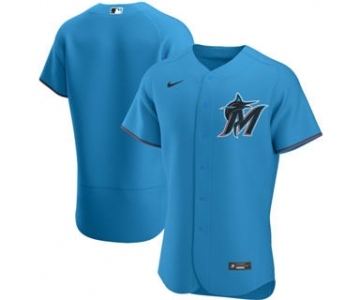 Men's Nike Miami Marlins 2020 Blue Alternate Authentic Team Baseball Jersey