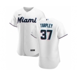 Men's Nike Miami Marlins #37 Stephen Tarpley White Home 2020 Authentic Player Baseball Jersey