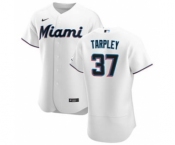 Men's Nike Miami Marlins #37 Stephen Tarpley White Home 2020 Authentic Player Baseball Jersey