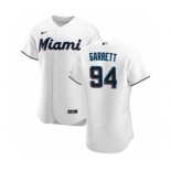 Men's Nike Miami Marlins #94 Braxton Garrett White Home 2020 Authentic Player Baseball Jersey