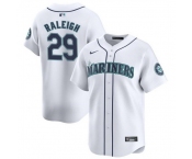 Men Seattle Mariners #29 Cal Raleig White 2024 Home Limited Stitched Jersey