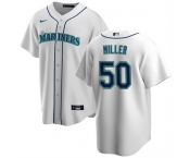 Men Seattle Mariners #50 Edgar Martinez White Cool Base Stitched Jersey