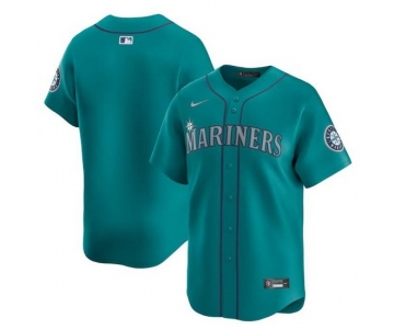 Men Seattle Mariners Blank Aqua Alternate Limited Stitched Jersey