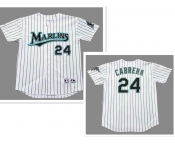 Men's Florida Marlins #24 MIGUEL CABRERA 2005 Home Majestic Throwback Baseball Jersey