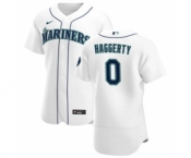 Men's Nike Seattle Mariners #0 Sam Haggerty White Home 2020 Authentic Player Baseball Jersey