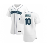 Men's Nike Seattle Mariners #10 Tim Lopes White Home 2020 Authentic Player Baseball Jersey