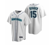 Men's Nike Seattle Mariners #15 Kyle Seager White Home Stitched Baseball Jersey