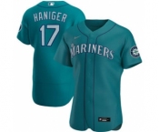 Men's Nike Seattle Mariners #17 Mitch Haniger 2020 Aqua Alternate Authentic Player Baseball Jersey