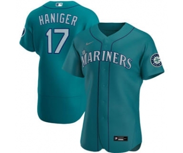 Men's Nike Seattle Mariners #17 Mitch Haniger 2020 Aqua Alternate Authentic Player Baseball Jersey