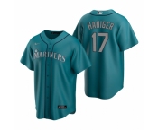 Men's Nike Seattle Mariners #17 Mitch Haniger Aqua Alternate Stitched Baseball Jersey