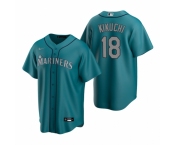 Men's Nike Seattle Mariners #18 Yusei Kikuchi Aqua Alternate Stitched Baseball Jersey