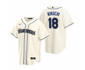 Men's Nike Seattle Mariners #18 Yusei Kikuchi Cream Alternate Stitched Baseball Jersey