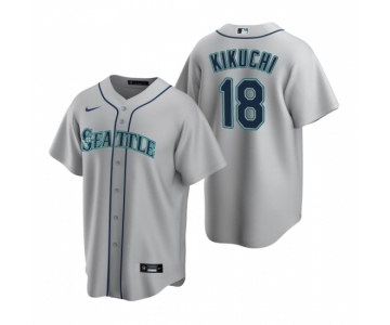 Men's Nike Seattle Mariners #18 Yusei Kikuchi Gray Road Stitched Baseball Jersey