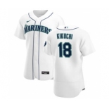 Men's Nike Seattle Mariners #18 Yusei Kikuchi White Home 2020 Authentic Player Baseball Jersey