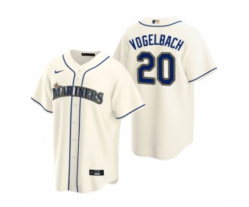 Men's Nike Seattle Mariners #20 Daniel Vogelbach Cream Alternate Stitched Baseball Jersey