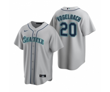 Men's Nike Seattle Mariners #20 Daniel Vogelbach Gray Road Stitched Baseball Jersey