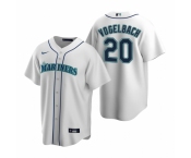 Men's Nike Seattle Mariners #20 Daniel Vogelbach White Home Stitched Baseball Jersey