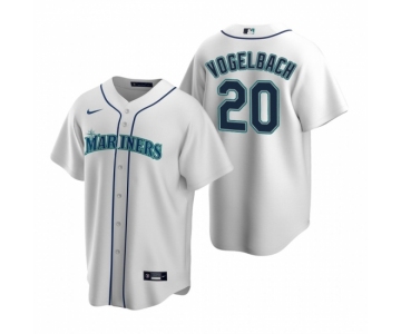 Men's Nike Seattle Mariners #20 Daniel Vogelbach White Home Stitched Baseball Jersey