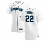 Men's Nike Seattle Mariners #22 Luis Torrens White Home 2020 Authentic Player Baseball Jersey