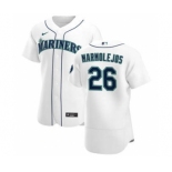 Men's Nike Seattle Mariners #26 Jose Marmolejos White Home 2020 Authentic Player Baseball Jersey