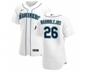 Men's Nike Seattle Mariners #26 Jose Marmolejos White Home 2020 Authentic Player Baseball Jersey