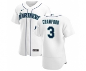 Men's Nike Seattle Mariners #3 J.P. Crawford White Home 2020 Authentic Player Baseball Jersey