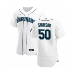 Men's Nike Seattle Mariners #50 Erik Swanson White Home 2020 Authentic Player Baseball Jersey