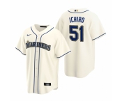 Men's Nike Seattle Mariners #51 Ichiro Suzuki Cream Alternate Stitched Baseball Jersey