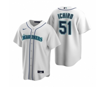 Men's Nike Seattle Mariners #51 Ichiro Suzuki White Home Stitched Baseball Jersey