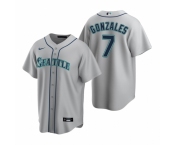 Men's Nike Seattle Mariners #7 Marco Gonzales Gray Road Stitched Baseball Jersey