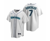 Men's Nike Seattle Mariners #7 Marco Gonzales White Home Stitched Baseball Jersey