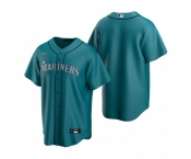 Men's Nike Seattle Mariners Blank Aqua Alternate Stitched Baseball Jersey