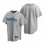 Men's Nike Seattle Mariners Blank Gray Road Stitched Baseball Jersey