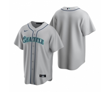 Men's Nike Seattle Mariners Blank Gray Road Stitched Baseball Jersey