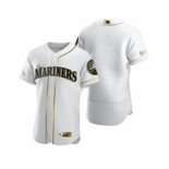 Men's Nike Seattle Mariners Blank White 2020 Authentic Golden Edition Baseball Jersey